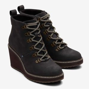 Tom’s- Melrose Water Resistant Lace-Up Wedge Boot